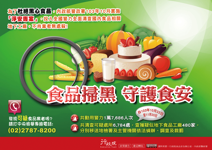 行政院政策宅急便宣導<食品掃黑 守護食安>圖片