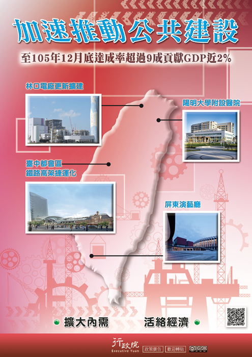 函轉行政院新聞傳播處「加速推動公共建設」文宣圖片