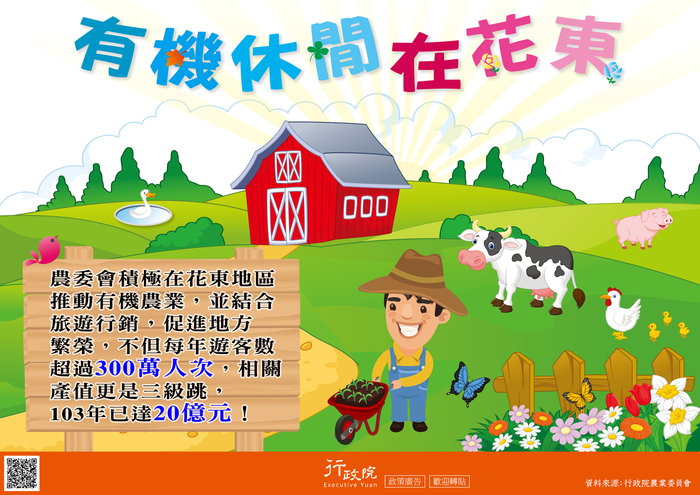 行政院政策宅急便宣導<有機休閒在花東>圖片