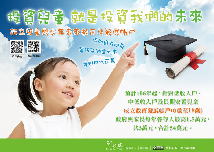 函轉行政院新聞傳播處「投資兒童 就是投資我們的未來」文宣圖片